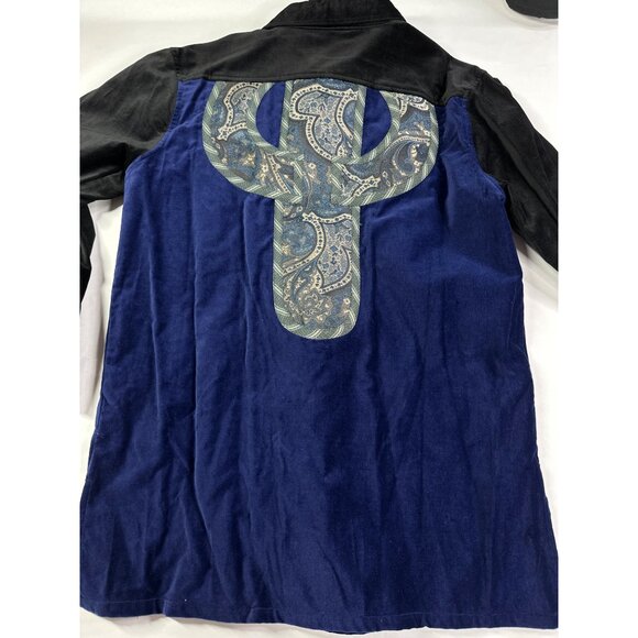 Vintage Cactus Patchwork Womens Small button shirt Koos of Course Top new - Picture 6 of 8